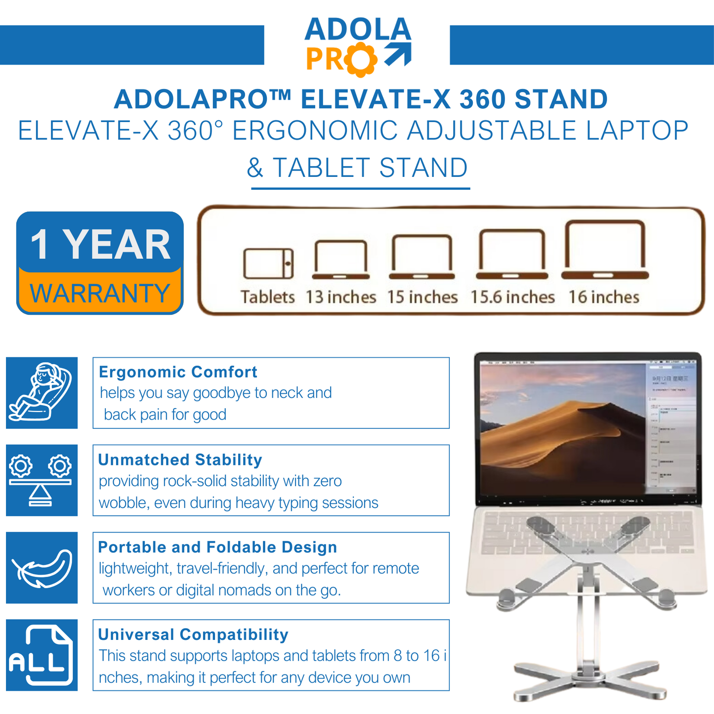 ขาตั้ง Adolapro™ Elevate-X 360