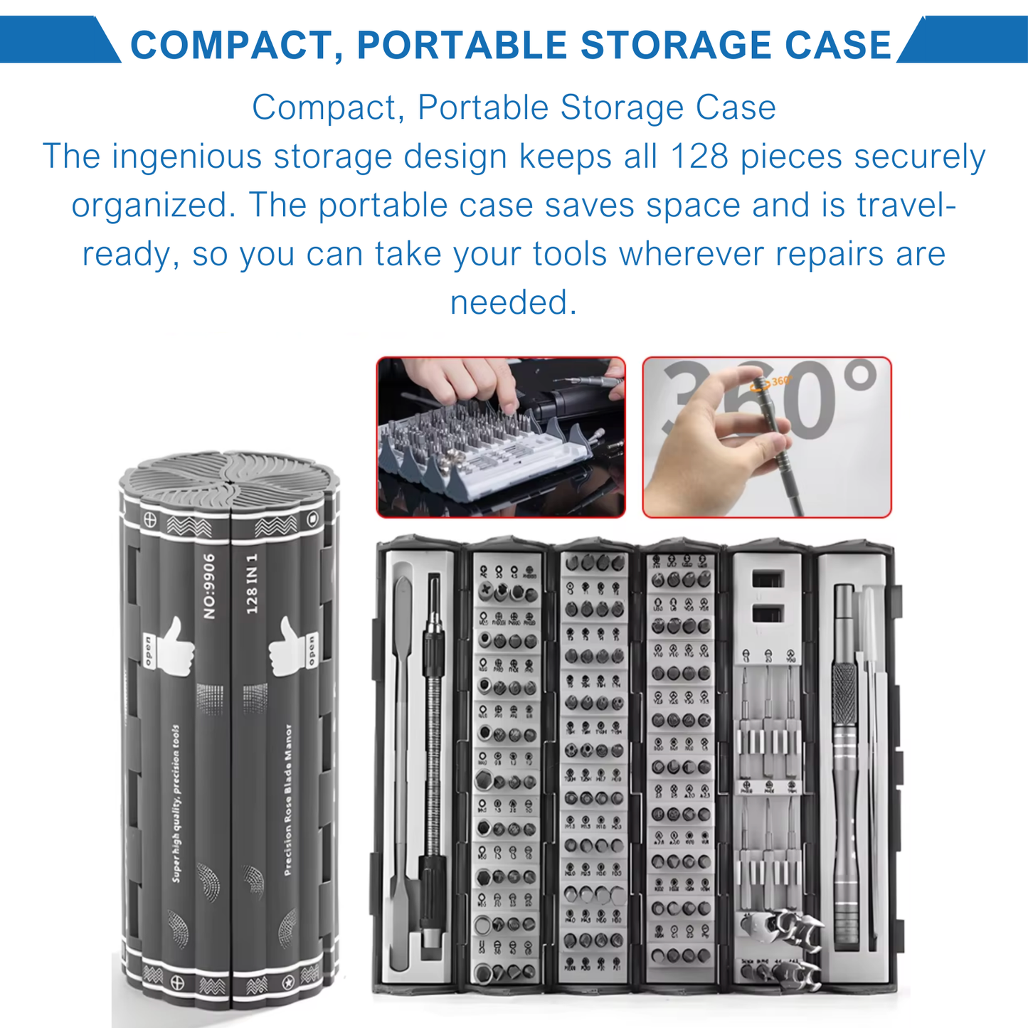 Adolapro™ 128-in-1 Magnetic Screwdriver Kit