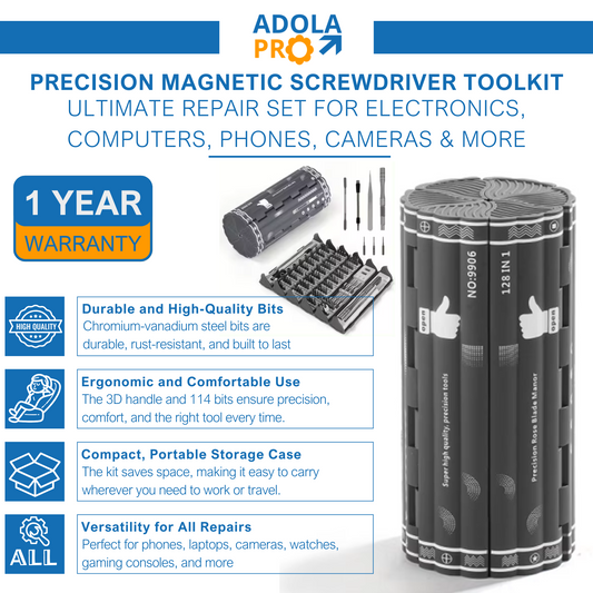 ชุดไขควงแม่เหล็ก Adolapro™ 128-in-1