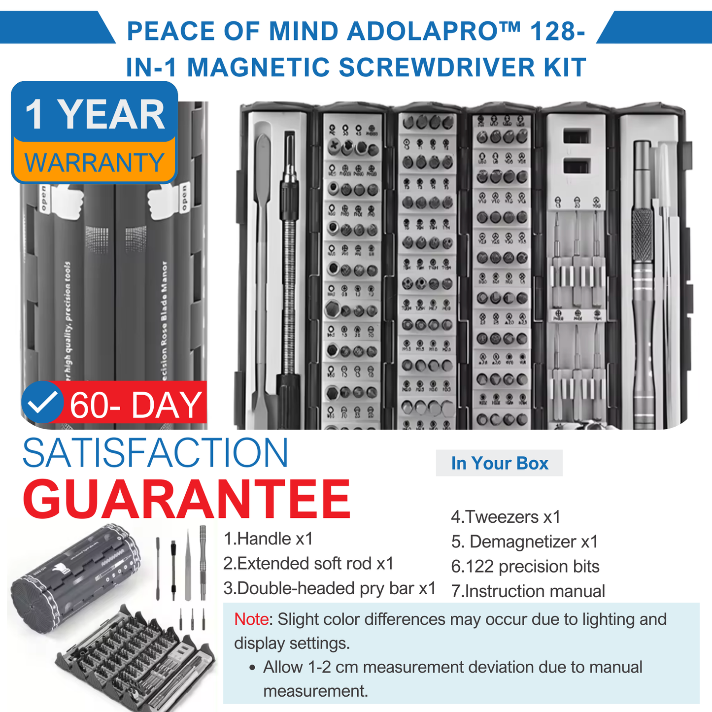 Adolapro™ 128-in-1 Magnetic Screwdriver Kit