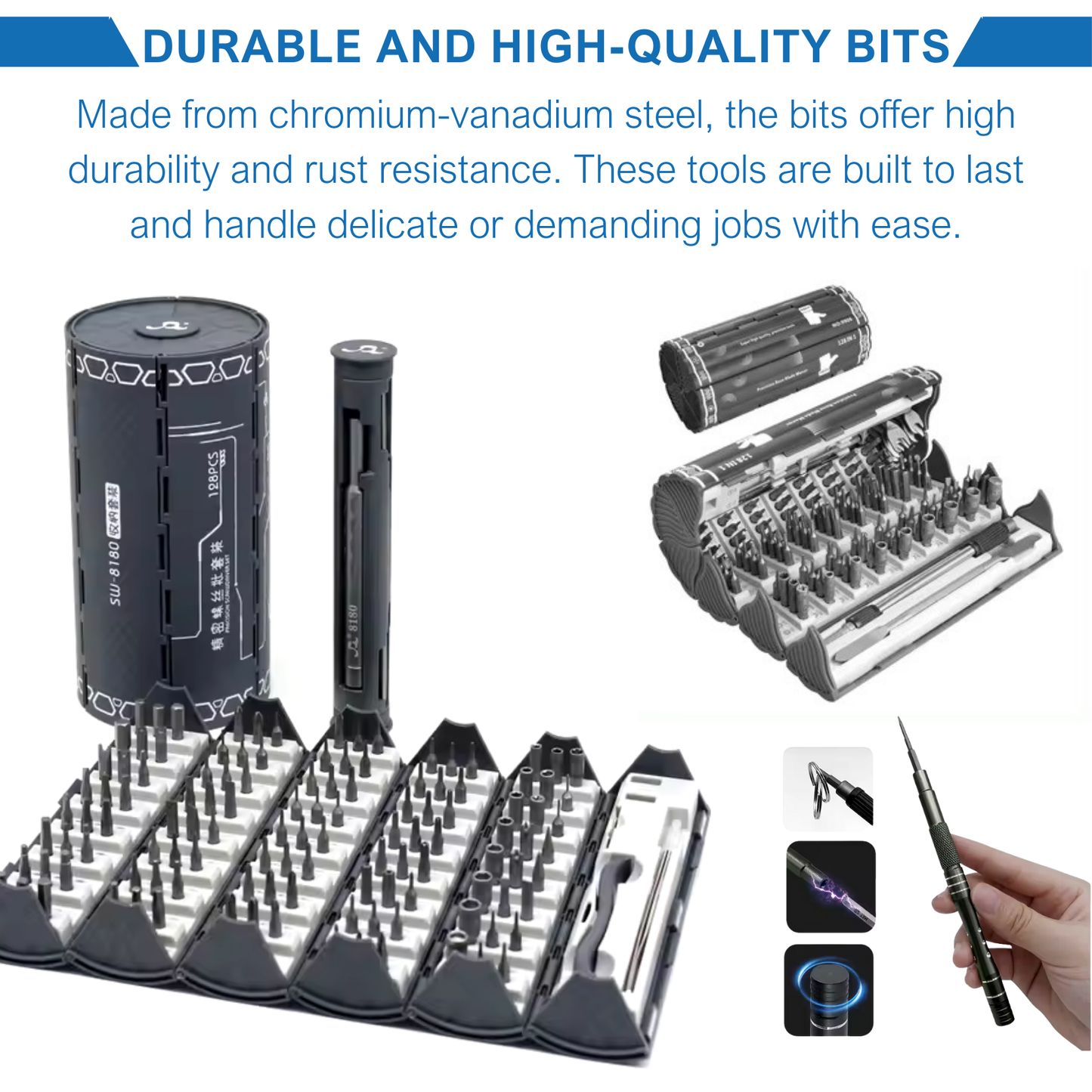 Adolapro™ 128-in-1 Magnetic Screwdriver Kit